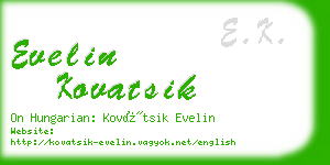 evelin kovatsik business card